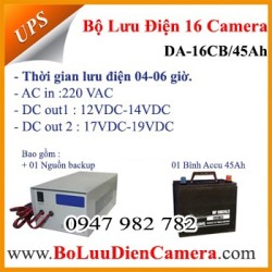 Bộ nguồn lưu điện cho 16 camera DA-16CB/45Ah 12VDC