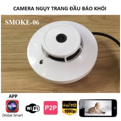 Camera ngụy trạng đầu báo khói wifi không dây SMOKE-06