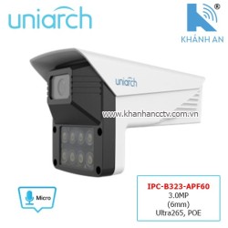Camera UNIARCH IPC-B323-APF60 3.0M P(6mm) Ultra265, POE