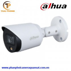 Camera Dahua HAC-HFW1239TP-A-LED full color ban đêm có màu, tích hợp mic thu âm