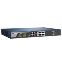 Switch mạng 16 cổng PoE DS-3E0318P-E(B), 2 uplink 10/100/1000M