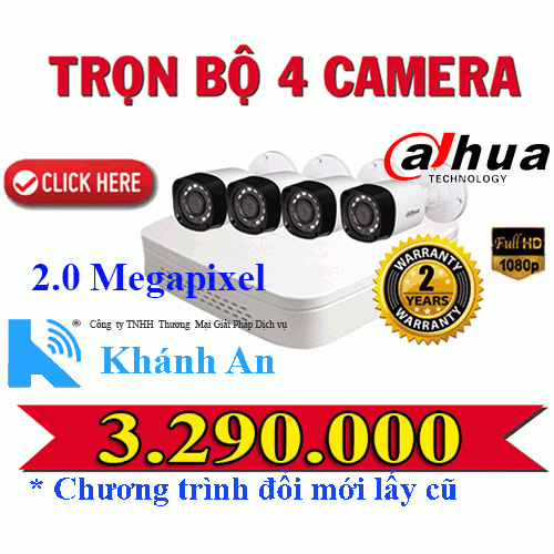 Trọn gói camera cho gia đình chất lượng HD, Lắp đặt tận nơi