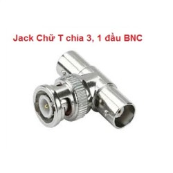 Jack Chữ T chia 3, 1 đầu BNC