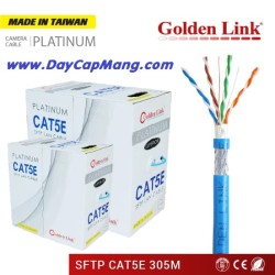 Cáp mạng Golden Link PLATINUM SFTP Cat5e (xanh dương) 305M
