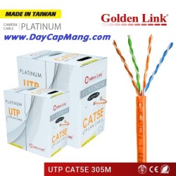 Cáp mạng Golden Link UTP Cat 5e Platinum (màu cam) 100M