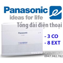 Tổng đài điện thoại Panasonic KX-TES824 (3 trung kế -  8 line máy nhánh nội bộ)