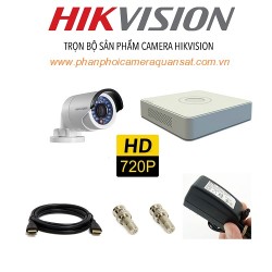 Trọn bộ 1 camera HIKVISION 1.0MP TVI cho Xưởng,Nhà Máy,Cty,Văn phòng,Shop...