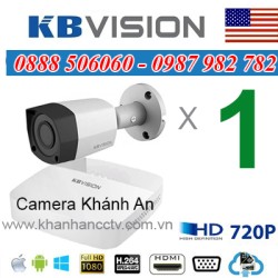 Trọn bộ 1 camera KBVISION 1.0MP CVI cho Gia đình,Cty,Văn phòng,Shop...