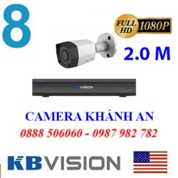 Trọn bộ 8 camera KBVISION 2.0MP CVI cho Gia đình,Cty,Văn phòng,Shop...