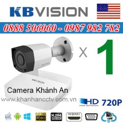 Trọn bộ 1 camera KBVISION 1.0MP CVI cho Xưởng,Nhà Máy,Cty,Văn phòng,Shop...