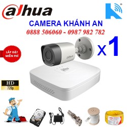 Trọn bộ 1 camera DAHUA 1.0MP CVI cho Xưởng,Nhà Máy,Cty,Văn phòng,Shop...