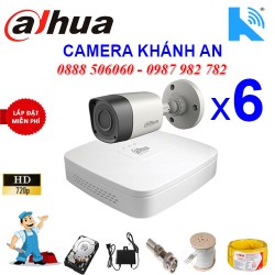 Trọn bộ 6 camera DAHUA 1.0MP CVI cho Xưởng,Nhà Máy,Cty,Văn phòng,Shop...